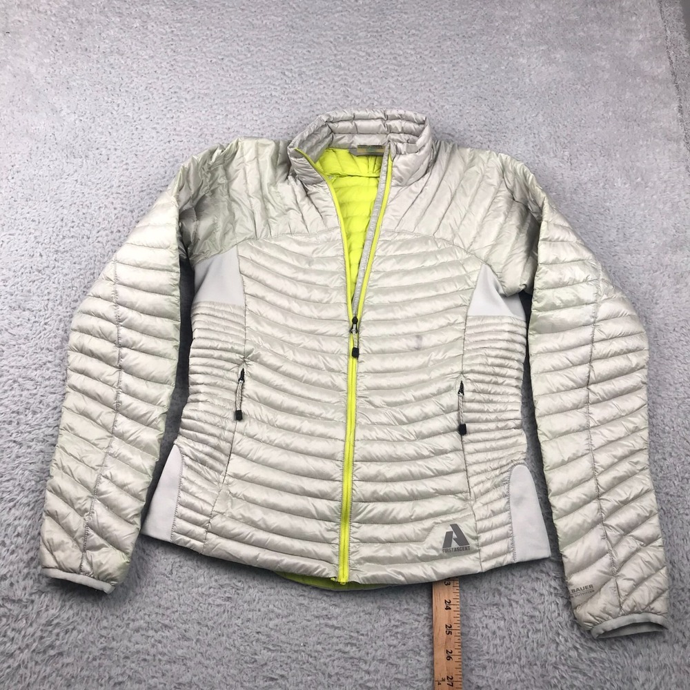 Eddie Bauer First Ascet Jacket Womens XS Gray/Silver EB800 Goose‎ Down Puffer